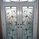 WROUGHT IRON GLASS DOOR INSERTS - NEWMARKET, AURORA, EAST GWILLIMBURY, SHOWROOM IN NEWMARKET, SERVING RICHMOND HILL, MARKHAM, STOUFFVILLE, UDORA, UXBRIDGE, ALLISTON, SUTTON, BARRIE, TOTTENHAM, ORANGEVILLE, RICHMOND HILL