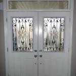 WROUGHT IRON GLASS DOOR INSERTS - STAINED GLASS DOOR INSERTS - NEWMARKET, AURORA, EAST GWILLIMBURY, SHARON, QUEENSVILE, MOUNT ALBERT, INNISFIL, GEORGINA, KING CITY, MARKHAM, RICHMOND HILL, VAUGHAN, STOUFFVILLE, SUTTON, ALLISTON, BRADFORD, BARRIE, ORILLIA, TOTTENHAM, SCHOMBERG, NOBELTON, BOLTON