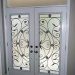 WROUGHT IRON GLASS DOOR INSERTS - STAINED GLASS DOOR INSERTS - NEWMARKET, AURORA, EAST GWILLIMBURY, SHARON, QUEENSVILE, MOUNT ALBERT, INNISFIL, GEORGINA, KING CITY, MARKHAM, RICHMOND HILL, VAUGHAN, STOUFFVILLE, SUTTON, ALLISTON, BRADFORD, BARRIE, ORILLIA, TOTTENHAM, SCHOMBERG, NOBELTON, BOLTON