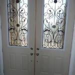 WROUGHT IRON GLASS DOOR INSERTS - STAINED GLASS DOOR INSERTS - NEWMARKET, AURORA, EAST GWILLIMBURY, SHARON, QUEENSVILE, MOUNT ALBERT, INNISFIL, GEORGINA, KING CITY, MARKHAM, RICHMOND HILL, VAUGHAN, STOUFFVILLE, SUTTON, ALLISTON, BRADFORD, BARRIE, ORILLIA, TOTTENHAM, SCHOMBERG, NOBELTON, BOLTON