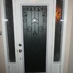 WROUGHT IRON GLASS DOOR INSERTS - STAINED GLASS DOOR INSERTS - NEWMARKET, AURORA, EAST GWILLIMBURY, SHARON, QUEENSVILE, MOUNT ALBERT, INNISFIL, GEORGINA, KING CITY, MARKHAM, RICHMOND HILL, VAUGHAN, STOUFFVILLE, SUTTON, ALLISTON, BRADFORD, BARRIE, ORILLIA, TOTTENHAM, SCHOMBERG, NOBELTON, BOLTON