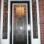 WROUGHT IRON GLASS DOOR INSERTS - STAINED GLASS DOOR INSERTS - NEWMARKET, AURORA, EAST GWILLIMBURY, SHARON, QUEENSVILE, MOUNT ALBERT, INNISFIL, GEORGINA, KING CITY, MARKHAM, RICHMOND HILL, VAUGHAN, STOUFFVILLE, SUTTON, ALLISTON, BRADFORD, BARRIE, ORILLIA, TOTTENHAM, SCHOMBERG, NOBELTON, BOLTON