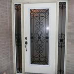 WROUGHT IRON GLASS DOOR INSERTS - STAINED GLASS DOOR INSERTS - NEWMARKET, AURORA, EAST GWILLIMBURY, SHARON, QUEENSVILE, MOUNT ALBERT, INNISFIL, GEORGINA, KING CITY, MARKHAM, RICHMOND HILL, VAUGHAN, STOUFFVILLE, SUTTON, ALLISTON, BRADFORD, BARRIE, ORILLIA, TOTTENHAM, SCHOMBERG, NOBELTON, BOLTON