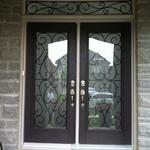 WROUGHT IRON GLASS DOOR INSERTS & STAINED GLASS DOOR INSERTS - AURORA, NEWMARKET, RICHMOND HILL, MARKHAM, OAK RIDGES, UXBRIDGE, STOUFFVILLE, HOLLAND LANDING, SHARON, EAST GWILLIMBURY, TOTTENHAM, ALLISTON, BARRIE, YORK REGION, SALES & INSTALLATION. SHOWROOM IN NEWMARKET.